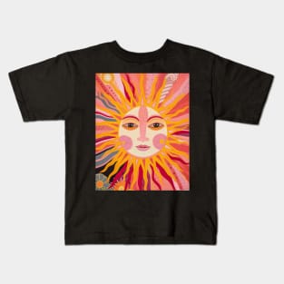 Boho Sun Face Kids T-Shirt